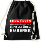 printfashion Fura érzés ugyanannyi évesnek lenni, mint az öreg emberek - Sportzsák, Tornazsák - Fekete (12026352)