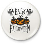 printfashion Happy Halloween Tökfejes - Kitűző, hűtőmágnes - Fehér (3081631)