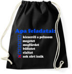 printfashion Apa feladatai - Sportzsák, Tornazsák - Fekete (5504657)