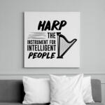 printfashion Intelligens emberek hangszere - Hárfa - Vászonkép - Fehér (7642506)