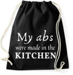 printfashion My abs were made in the kitchen - Sportzsák, Tornazsák - Fekete (2467557)