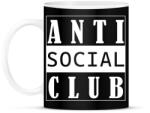 printfashion Antisocial club (white) - Bögre - Fekete (7032215)