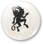 printfashion Krampusz virgács Mikulás helyett - Kitűző, hűtőmágnes - Fehér (11374401)