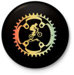 printfashion MOUNTAIN BIKE - Kitűző, hűtőmágnes - Fekete (5012494)