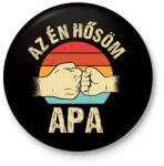 printfashion Az én hősöm apa - Kitűző, hűtőmágnes - Fekete (16410773)
