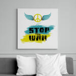 printfashion stop the war - Vászonkép - Fehér (6640521)