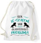 printfashion Ló szagom van - Sportzsák, Tornazsák - Fehér (12714617)