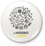 printfashion Az autószerelés az életem - Kitűző, hűtőmágnes - Fehér (6565303)