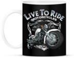 printfashion LIVE TO RIDE - Bögre - Fekete (4872926)