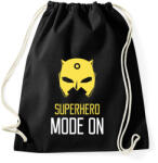 printfashion SUPERHERO MODE ON - Sportzsák, Tornazsák - Fekete (11479702)