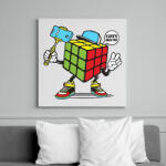 printfashion Kocka mester - Vászonkép - Fehér (6630931)