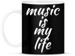 printfashion Zene az életem - Bögre - Fekete (1306884)