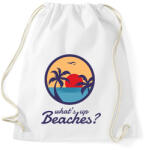 printfashion What's up Beaches? - Sportzsák, Tornazsák - Fehér (1675980)