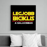 printfashion LEGJOBB BICIKLIS A GALAXISBAN - Vászonkép - Fekete (11557193)