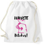 printfashion Namaste Bitches! - Fekete - Sportzsák, Tornazsák - Fehér (6872261)