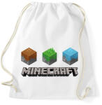 printfashion Minecraft - Sportzsák, Tornazsák - Fehér (14200572)