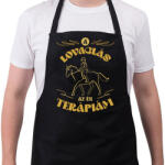 printfashion A lovaglás a terápiám - Kötény - Fekete (12703847)