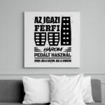 printfashion Az igazi férfi három pedált használ - Vászonkép - Fehér (16582499)