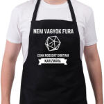 printfashion Rosszat dobtam karizmára - Kötény - Fekete (4939111)