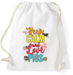 printfashion Szeresd a malacokat - Sportzsák, Tornazsák - Fehér (14518745)