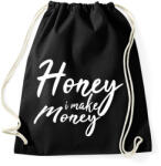 printfashion Honey I make money - Sportzsák, Tornazsák - Fekete (2204736)