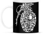 printfashion Gránát - fehér - Bögre - Fekete (792037)