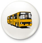 printfashion Busz - Kitűző, hűtőmágnes - Fehér (16826645)