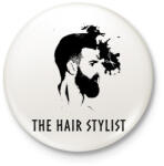 printfashion HAIR STYLIST - Kitűző, hűtőmágnes - Fehér (3080532)