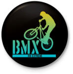 printfashion Bmx - Kitűző, hűtőmágnes - Fekete (4233603)