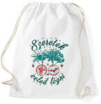 printfashion Szeretek veled lógni - Sportzsák, Tornazsák - Fehér (10771381)