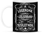 printfashion A legendák júliusban születtek - Bögre - Fekete (7409231)