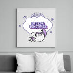 printfashion LIFE IS OK SOMETIMES - Vászonkép - Fehér (10843187)