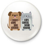 printfashion Dogs&cats - Kitűző, hűtőmágnes - Fehér (3088611)