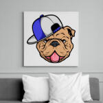 printfashion Bulldog sapiban - Vászonkép - Fehér (7360148)