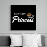 printfashion I'M THEIR PRINCESS - Vászonkép - Fekete (6646573)