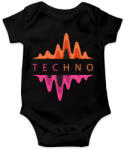printfashion Techno - Színes - Baba Body - Fekete (6579390)