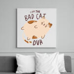 printfashion Bad Cat - Vászonkép - Fehér (7650983)