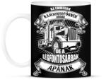 printfashion Kamionsofőr apa - Bögre - Fekete (1091763)