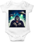 printfashion Fura cuki ijedt gorilla - Retro UFÓ invázió - Baba Body - Fehér (15264426)