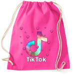 printfashion Tiktok szivecskékkel - Sportzsák, Tornazsák - Fukszia (4595778)