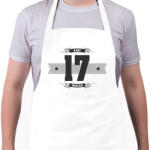 printfashion b-day-17-dark-lightgrey - Kötény - Fehér (4902231)