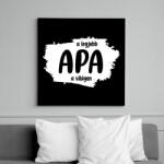 printfashion A legjobb apa a világon - Apák napja - Vászonkép - Fekete (7128538)