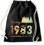 printfashion 1983 - Sportzsák, Tornazsák - Fekete (12616384)