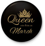printfashion Queen - Kitűző, hűtőmágnes - Fekete (4667727)