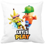 printfashion Stumble Guys - Let's play - Párnahuzat, Díszpárnahuzat - Fehér (16081690)