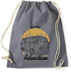 printfashion Irány egy új kaland - Sportzsák, Tornazsák - Grafitszürke (131406)