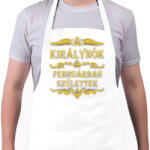 printfashion A királynők februárban születtek - Kötény - Fehér (4908132)