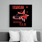 printfashion Muscle car - Vászonkép - Fekete (13036523)