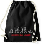 printfashion Mushroom lover (sötét) - Sportzsák, Tornazsák - Fekete (999309)