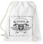 printfashion A világ legjobb motorosa - Névvel - Sportzsák, Tornazsák - Fehér (6362536)